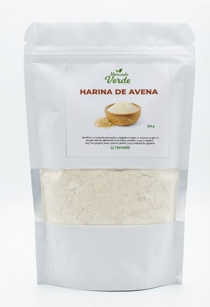Harina de Avena 200g Mercado Verde